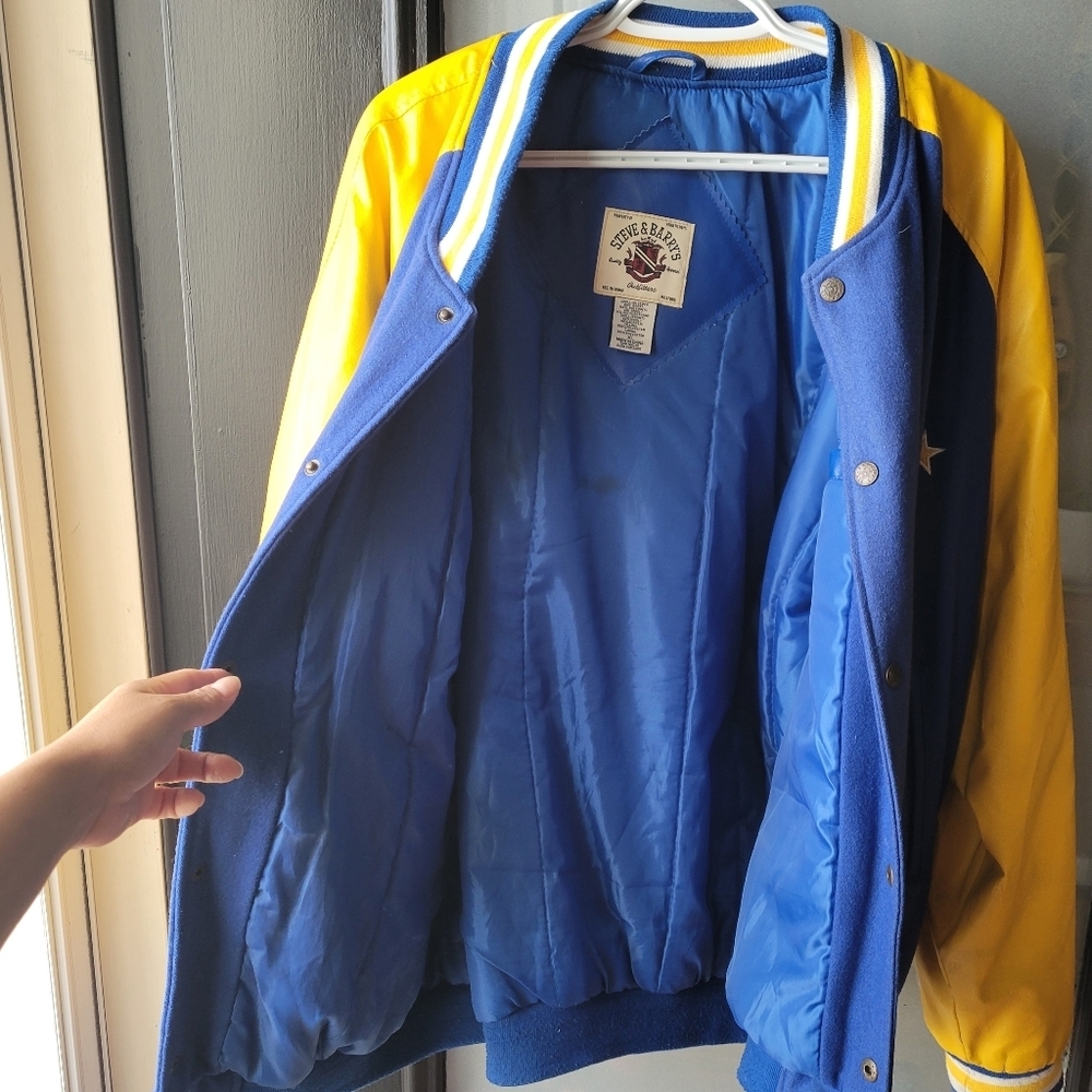 Vintage Steve & Barry’s Navy University Jacket Mens Exrta Large XL Lettermans - Picture 9 of 16